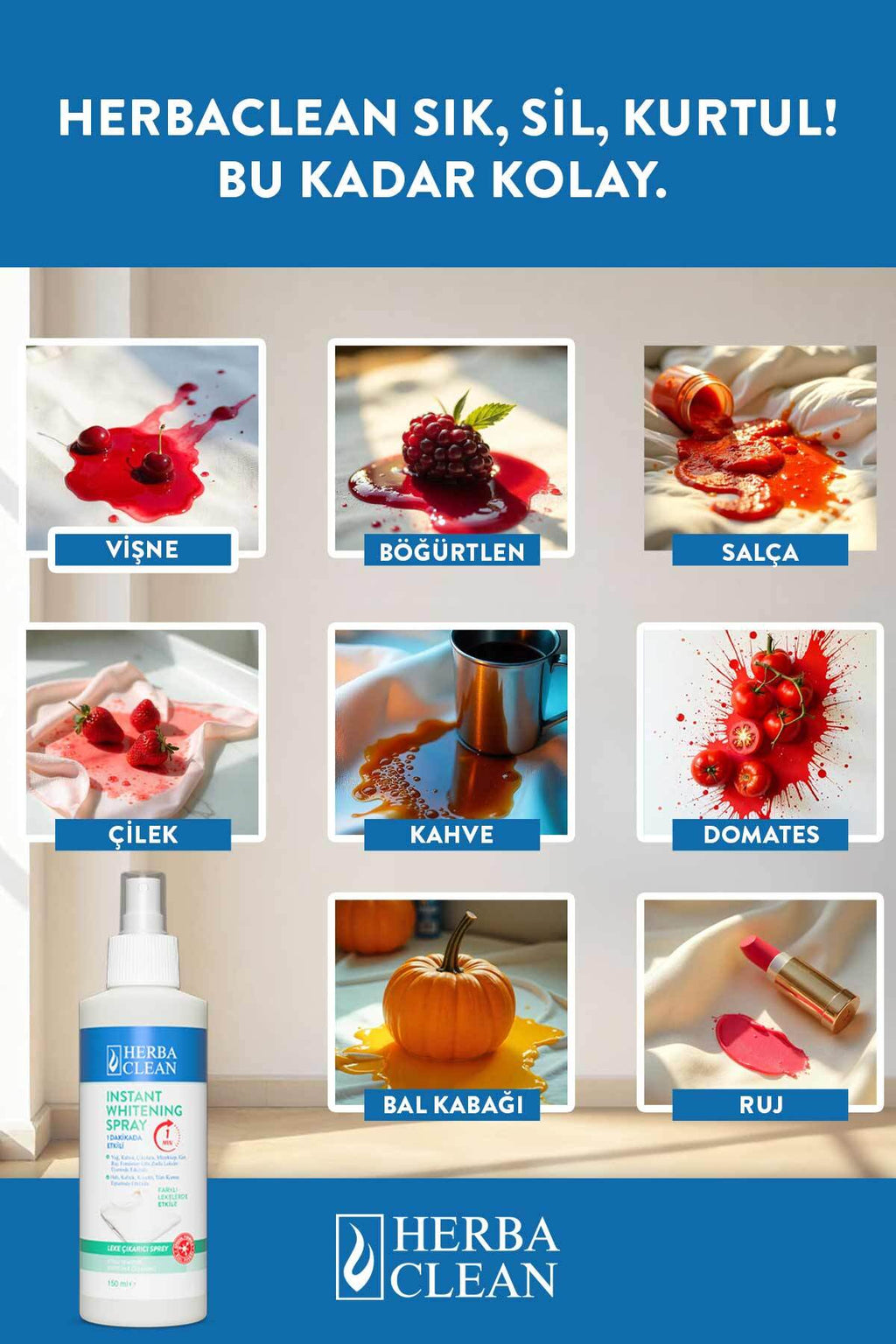Instant Whitening Hızlı Leke Çıkarıcı Sprey
