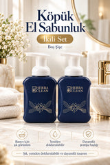 Herbaclean 2’li boş köpük pompalı şişe banyoda